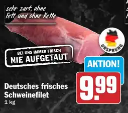 HIT Deutsches frisches Schweinefilet Angebot