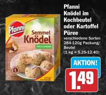 HIT Pfanni Knödel im Kochbeutel oder Kartoffel Püree Angebot
