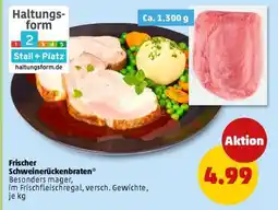 PENNY Frischer Schweinerückenbraten Angebot