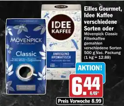 HIT Eilles Gourmet, Idee Kaffee oder Mövenpick Classic Angebot