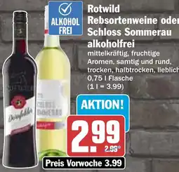 HIT Rotwild Rebsortenweine oder Schloss Sommerau alkoholfrei Angebot