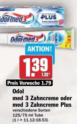 HIT Odol med 3 Zahncreme oder med 3 Zahncreme Plus Angebot