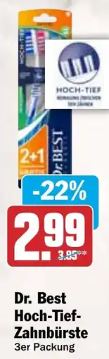 HIT Dr. Best Hoch-Tief- Zahnbürste 3er Packung Angebot