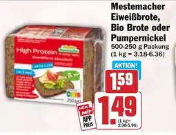HIT Mestemacher Eiweißbrote, Bio Brote oder Pumpernickel Angebot