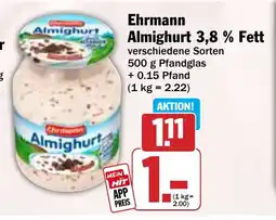 HIT Ehrmann Almighurt 3,8 % Fett Angebot