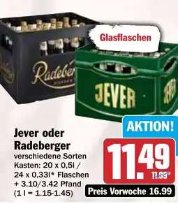 HIT Jever oder Radeberger Angebot