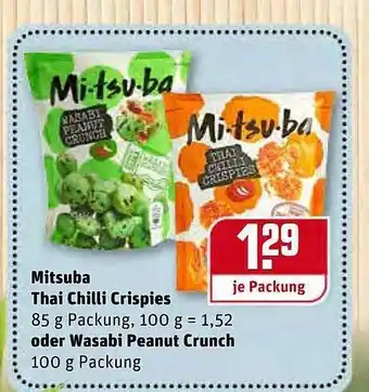 REWE Kaufpark Mitsuba Thai Chili Crispies Oder Wasabi Peanut Crunch Angebot