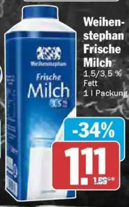 AEZ Weihenstephan Frische Milch Angebot
