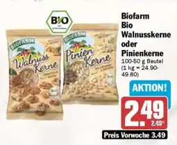 AEZ Biofarm Bio Walnusskerne oder Pinienkerne Angebot
