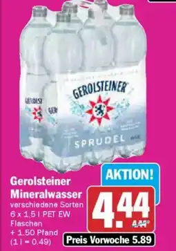 AEZ Gerolsteiner Mineralwasser Angebot