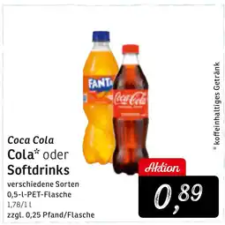 KONSUM Coca-Cola o. Softdrinks Angebot