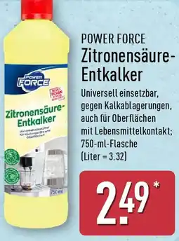 Aldi Nord POWER FORCE Zitronensäure Entkalker Angebot