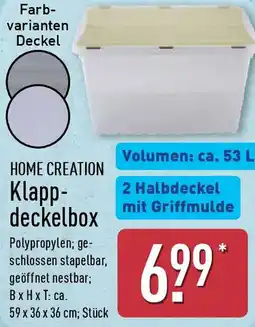 Aldi Nord HOME CREATION Klappdeckelbox Angebot