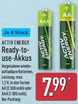 Aldi Nord ACTIV ENERGY Ready-to-use-Akkus Angebot