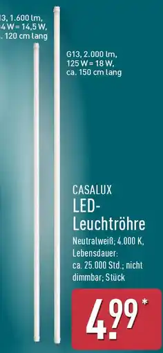 Aldi Nord CASALUX LED Leuchtröhre Angebot