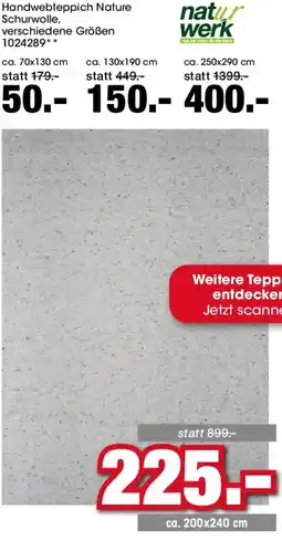 Möbel Martin Handwebteppich Nature Angebot