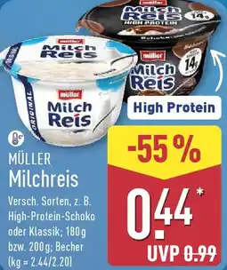 Aldi Nord MÜLLER Milchreis Angebot
