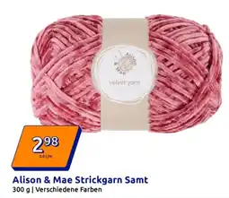 Action Alison & Mae Strickgarn Samt Angebot