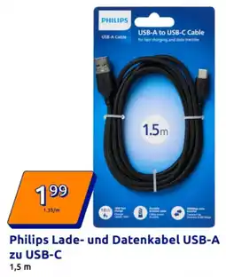 Action Philips Lade- und Datenkabel USB-A zu USB-C Angebot
