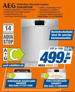 Expert Aeg unterbau-geschirrspüler gs649exub Angebot