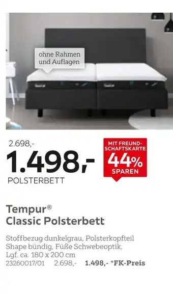 Tempur classic polsterbett