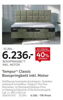 XXXLutz Tempur classic boxspringbett inkl. motor Angebot