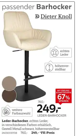XXXLutz Dieter knoll leder-barhocker Angebot