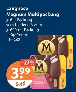 V Markt Langnese magnum multipackung Angebot