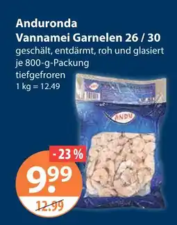 V Markt Anduronda vannamei garnelen 26 / 30 Angebot
