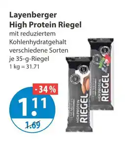 V Markt Layenberger high protein riegel Angebot