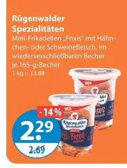V Markt Rügenwalder spezialitäten mini-frikadellen „frixis“ Angebot