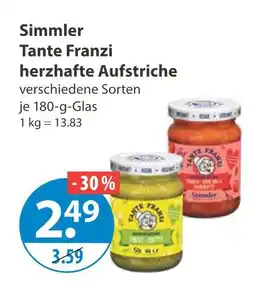 V Markt Simmler tante franzi herzhafte aufstriche Angebot