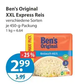 V Markt Ben's original xxl express reis Angebot