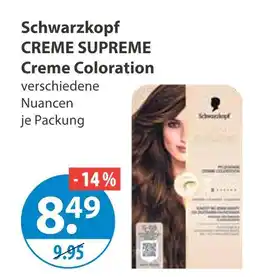 V Markt Schwarzkopf creme supreme creme coloration Angebot
