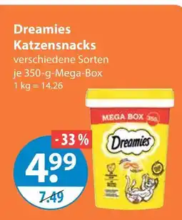 V Markt Dreamies katzensnacks Angebot