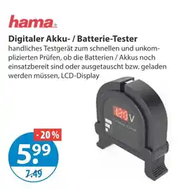 V Markt Hama digitaler akku- / batterie-tester Angebot