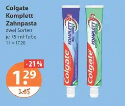 V Markt Colgate komplett zahnpasta Angebot