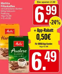 WEZ Melitta Filterkaffee Angebot
