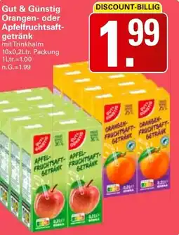 WEZ Gut & Günstig Orangen- oder Apfelfruchtsaftgetränk Angebot