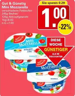 WEZ Gut & Günstig Mini Mozzarella Angebot