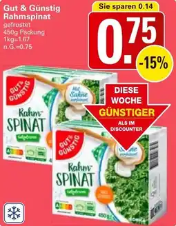 WEZ Gut & Günstig Rahmspinat Angebot