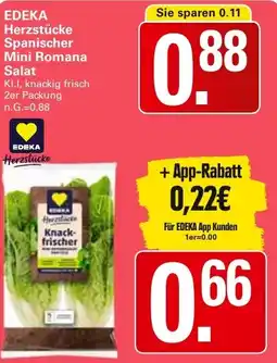 WEZ EDEKA Herzstücke Spanischer Mini Romana Salat Angebot