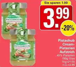 WEZ Pistachub Cream Pistazien Aufstrich Angebot