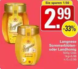 WEZ Langnese Sommerblüten- oder Landhonig Angebot