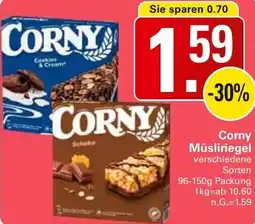 WEZ Corny Müsliriegel Angebot