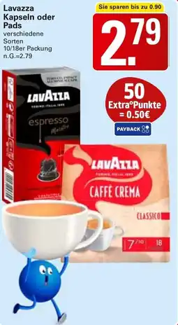 WEZ Lavazza Kapseln oder Pads Angebot
