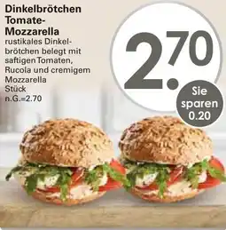 WEZ Dinkelbrötchen Tomate Mozzarella Angebot