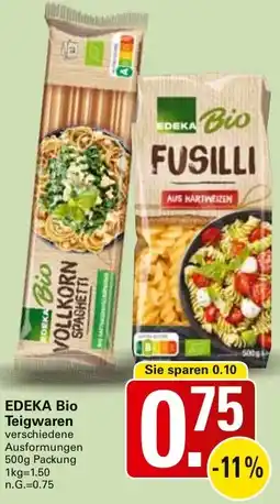 WEZ EDEKA Bio Teigwaren Angebot