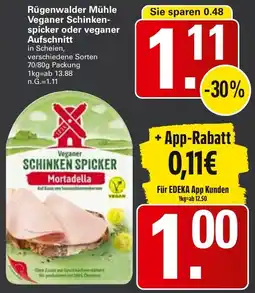 WEZ Rügenwalder Mühle Veganer Schinkenspicker oder veganer Aufschnitt Angebot