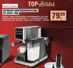 Handelshof PROFI COOK ESPRESSO-SIEBTRÄGERMASCHINE PC-ES/KA 1266 Angebot